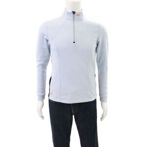 Kjus Womens Long Sleeve V-neck Knit Casual Shirt Blue Size M